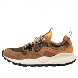 Brown Flower Mountain Yamano 3 Men's Sneakers | UPI309PE