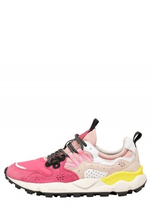 Fuchsia Flower Mountain Yamano 3 Women's Sneakers | DLI7616IK