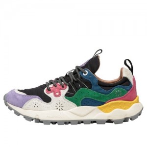 Purple Black White Flower Mountain Yamano 3 Women's Sneakers | HKQ5688SJ