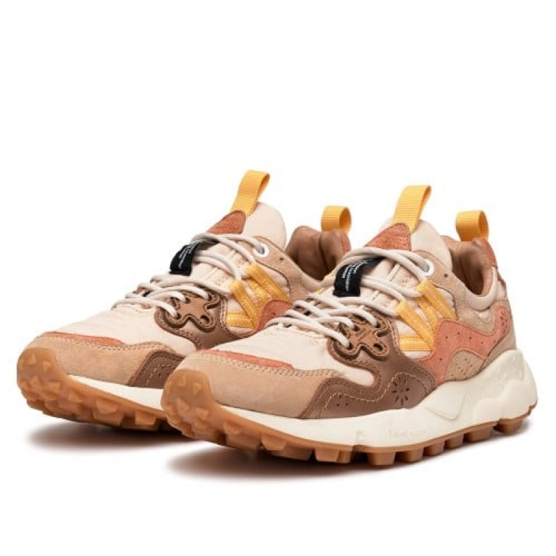 Brown Flower Mountain Yamano 3 Women's Sneakers | AJV865PM