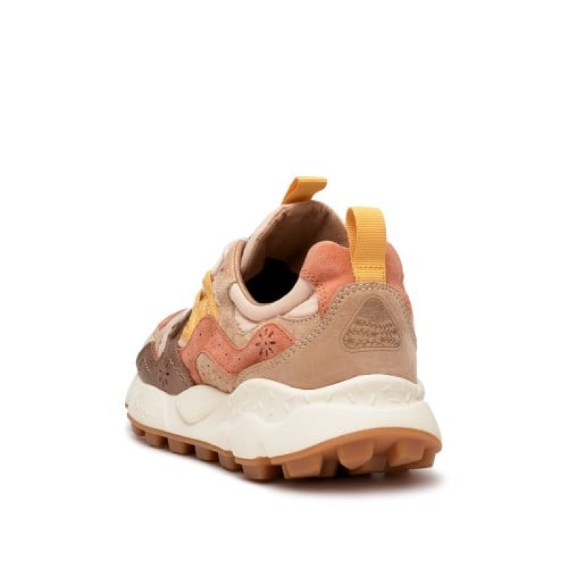 Brown Flower Mountain Yamano 3 Women's Sneakers | AJV865PM