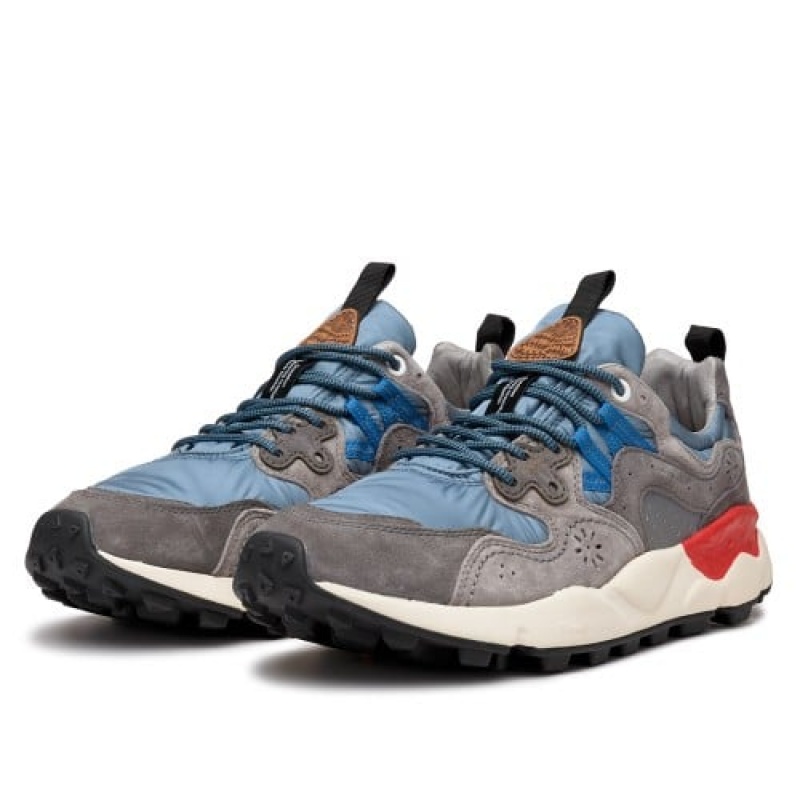 Grey Flower Mountain Yamano 3 Men's Sneakers | QSB1715XO