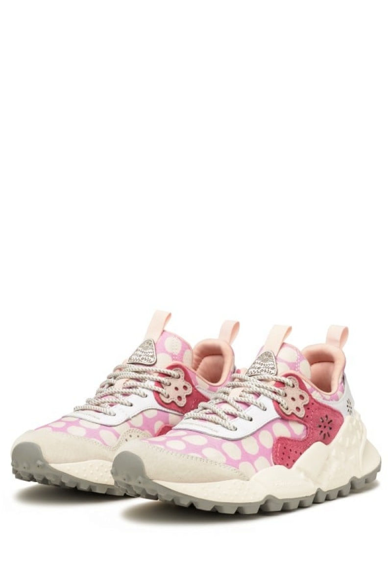 Pink Fuchsia Flower Mountain Kotetsu Women's Sneakers | OIU7875KV