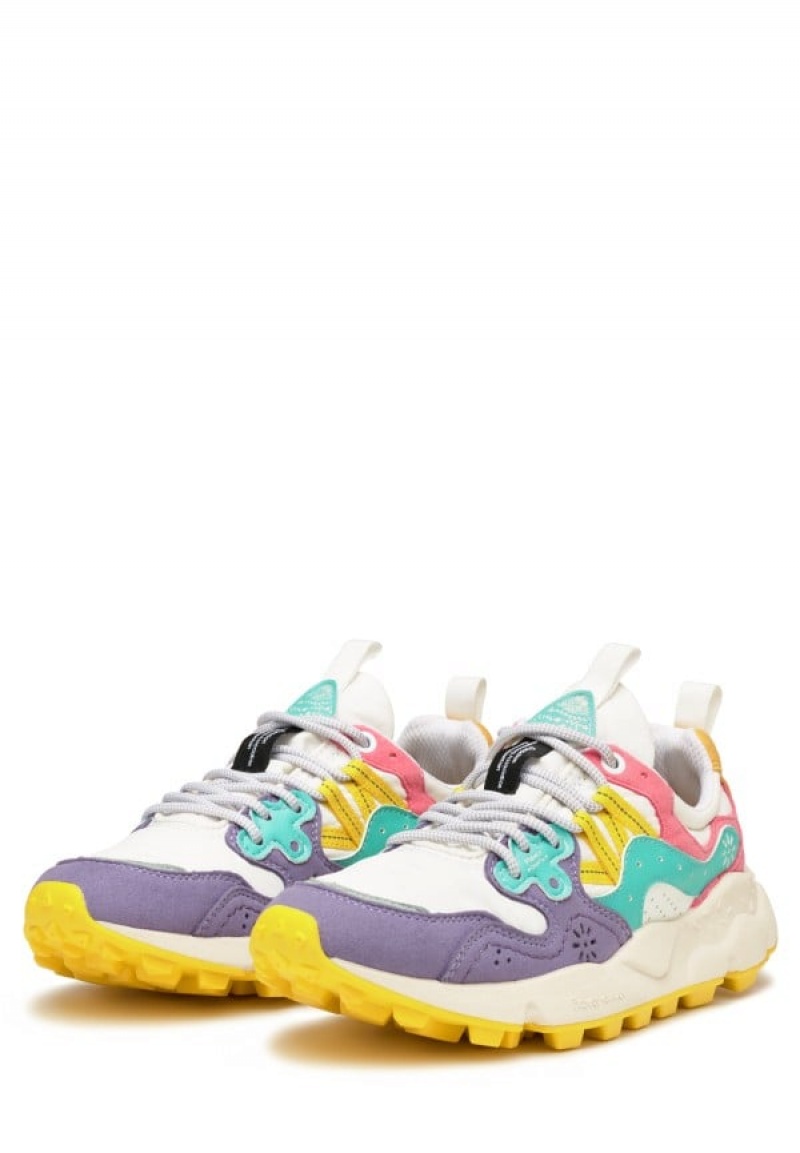 Purple White Flower Mountain Yamano 3 Women's Sneakers | CDK5341RP