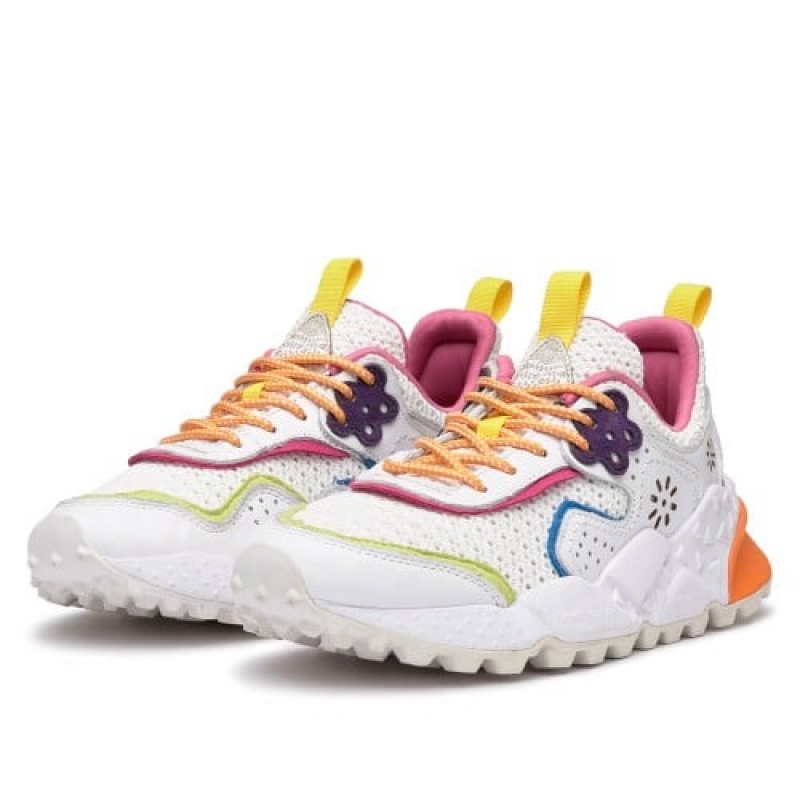 White Flower Mountain Kotetsu Women's Sneakers | EQA4425BM